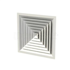 4-Way Ceiling Diffuser - 150mm x 150mm Neck Size, 295mm x 295mm Grille Size