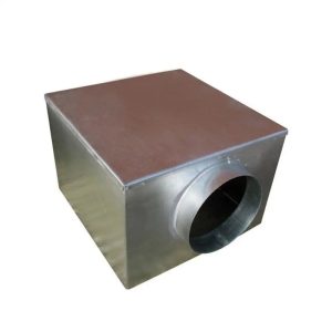 Galvanised Grille Box with Side Entry (Plenum Box) - 100mm x 100mm / 100mm