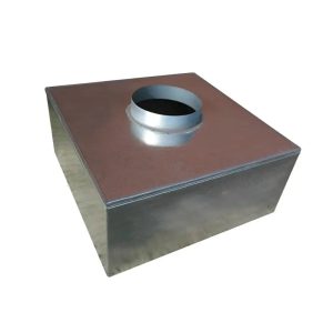Galvanised Grille Box with Top Entry (Plenum Box) - 100mm x 100mm / 100mm