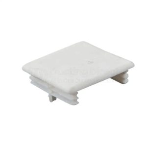 PVC Channel End Caps (per 100), 41mm x 41mm, White